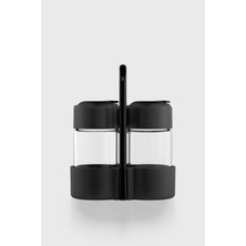 Feyza Design Şık 67 ml Cam Tuzluk ve Biberlik Seti, Siyah, 2'li