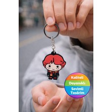 Toyfest Harry Potter Ron Weasley Lisanslı Silikon Anahtarlık 4,8x3,7 cm Warner Bros Orijinal