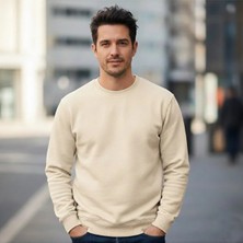 Ross Moda Regular Fit Bisiklet Yaka Kalın Basic Düz Sweatshirt