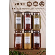 Feyza Design 6'lı Ahşap Kapaklı Vakumlu Cam Saklama Kabı Seti