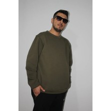 Ross Moda Regular Fit Bisiklet Yaka Kalın Basic Düz Sweatshirt