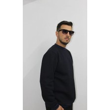 Ross Moda Regular Fit Bisiklet Yaka Kalın Basic Düz Sweatshirt