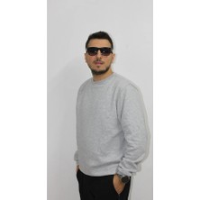 Ross Moda Regular Fit Bisiklet Yaka Kalın Basic Düz Sweatshirt