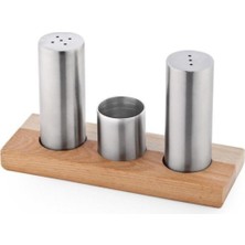 Feyza Design Ahşap Dizayn Tuzluk Seti, Şık ve Zarif Mutfak Aksesuarı
