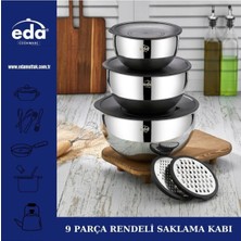 Feyza Design Pratik Rende ve Saklama Kabı Seti, 9 Parça Çok Amaçlı Kullanım