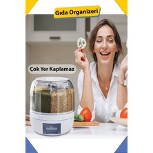 Feyza Design Çok Amaçlı 6 Bölmeli Dönebilen Gıda Saklama Kabı