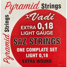 Şenses Müzik Vadi 0.18 Kısa Sap Piramid Tel Seti Müzik Ekipmanları Tezene ile