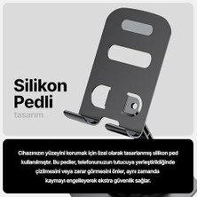 Skygo Çok Yönlü 360° Dönebilen Metal Gövdeli Telefon Standı Ayarlanabilir ve Katlanabilir Ev ve Ofis Kullanımı Için Tüm Telefonlarla Uyumlu Tutucu (Masaüstü)