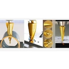 Skygo Kademeli Matkap Ucu Seti, 3'lü, Hss, Titanyum Nitrür Kaplamalı, 4-32 Mm, Metal, Sac, Alüminyum, Plastik Için, Uzun Ömürlü, Pürüzsüz, Delik Açma, Yüksek Performans, Tüm Matkaplara Uyumlu