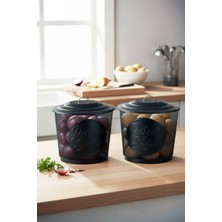 Feyza Design 2'li Siyah Soğan ve Patates Kova Seti, Pratik ve Şık Saklama Çözümü