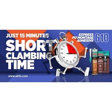 Skygo 610 Pu Montaj Yapıştırıcı, Şeffaf, Poliüretan, Hızlı Kuruma, Çok Amaçlı, Güçlü Yapışma, 15 Dakika Pres Süresi