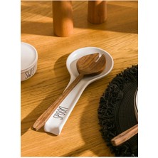 Feyza Design 28 cm Seramik Kaşıklık, Şık ve Dayanıklı Mutfak Aksesuarı