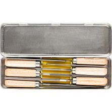 Skygo Pferd Anahtar Eğesi Seti 265 K, Metal Kutuda, 6 Törpü, 100 Mm, Ahşap Saplı, 11700265 – Filigran ve Hafif Törpüleme Işleri Için Geniş Bir Bant Genişliği Için Uygundur