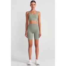 COMEUP Toparlayıcı Biker Şort Light Green