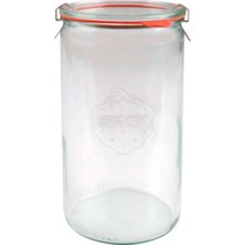Feyza Design Çift Set 1590 ml Silindir Cam Saklama Kavanozları, Şık ve Kullanışlı