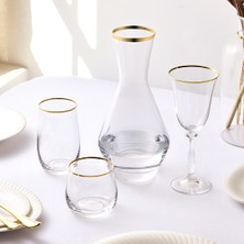 Evaliza Crystalite 2 Gold 37 Parça 12 Kişilik Su Seti