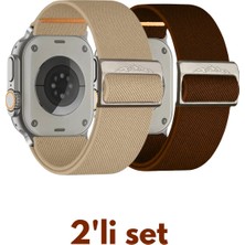 PSGT Set 2'li Apple Watch Band Uyumlu 42-44-45-49MM S10 46MM Climber Kordon Sport Kayışı