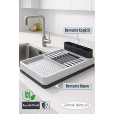 Feyza Design Çok Amaçlı Tezgah Üstü Bölmeli Tabaklık, Mutfak Düzenleyici