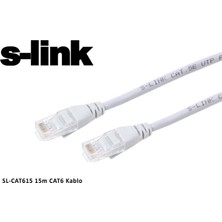 Paxteks S-Link SL-CAT615 Cat6 15MT Gri Utp Patch Kablo