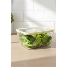 Feyza Design Vakumlu Cam Saklama Kabı 1380 Ml, Hava Geçirmez ve Isıya Dayanıklı