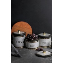 Feyza Design Yuvarlak Kutu Ø140, Topuz Kulp, 3’lü Set, Modern ve Şık Tasarım