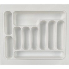 Feyza Design Çekmece Içi Düzenleyici, Beyaz Kaşıklık ve Kepçelik, 55X49 cm