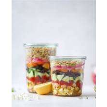 Feyza Design Çiftli Cam Kavanoz Seti, 850 ml ve 580 Ml, Şık ve Dayanıklı Tasarım