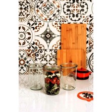 Feyza Design 850 ml Uzun Kavanoz Seti (3'lü) - Şık ve Kullanışlı Saklama Çözümü