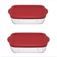 Feyza Design Kare Silikon Kapaklı 2'li Set, Dayanıklı ve Pratik Mutfak Gereçleri