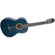 Valencia VC204TBU Klasik Gitar 4/4 Şeffaf Mavi Mat Premium Ses Kalitesi