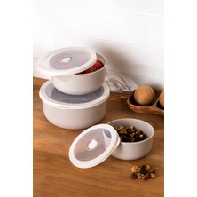 Feyza Design Pratik Soft 3'lü Saklama Kabı Seti, Temiz ve Şık Saklama Çözümü