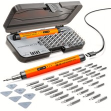 Beemen 3.7V Şarjlı Mini Elektrikli Tornavida Seti – 600MAH Type-C, 28 Parça Manyetik Hassas Uçlu Profesyonel Vida Seti