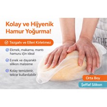 Eco Lounge Hamur Yoğurma Torbası Silikon Şeffaf – Ekmek Makarna Mantı Hamuru İçin Orta Boy