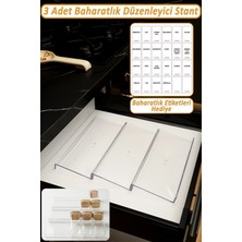 Feyza Design 3'lü Çekmece Içi Baharatlık Düzenleyici Stand, Mutfak Organizasyonu