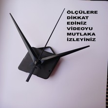 Cnr Shop Saat Mekanizması, 14 mm Şaft Boyu Sessiz Çalışır Saat Makinesi Akrep-Yelkovan-Saniye-(Askılı)