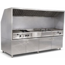 Grıll , Fritöz , Ocak , Pleyt Izgara , Dolaplı, Davlumbazlı , Lpg & Doğalgazlı , 250X80X210