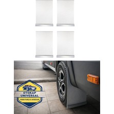Otokap Universal Renault Master Ön ve Arka Beyaz Takım Paçalık Krom Detaylı 4 Lü Set
