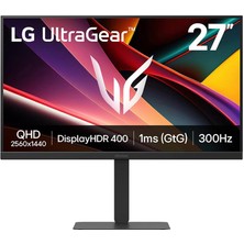 Lg 27' Ultragear 27G640A-B 1ms 300Hz Qhd IPS Gamıng Monıtor
