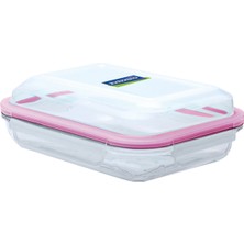 Feyza Design Şeffaf Dikdörtgen Cam Saklama Kabı 900 Ml, Güçlü ve Şık Tasarım