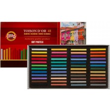 Koh-I-Noor Toison Dor 48'li Köşeli Soft Pastel Renkli Çizim ve Gölgeleme İçin İdeal Seçenek 8516