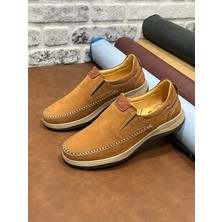 Deri Tarz Hakiki Nubuk Deri Ortopedik Rahat Hafif Yumuşak Ekinci Erkek Ayakkabı