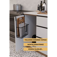 Feyza Design Siyah Çok Amaçlı Düzenleyici, Mutfak ve Evye Altı Organizer