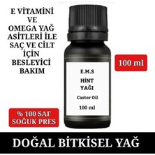 HİNT YAĞI 100 ml - % 100 Saf Soğuk Pres (Castor Oil)