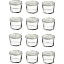 Feyza Design Şeffaf Kapaklı Cam Saklama Kabı 12'li Set, Pratik ve Şık Kullanımıyla