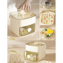 Feyza Design Pratik Çekmeceli Buz Kalıbı Saklama Kutusu, Kolay Buz Çıkarma