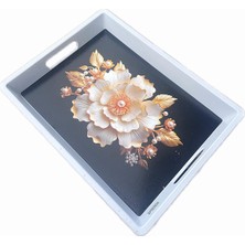 Sprenda Kare Sert Plastik Tepsi 30 x 23 cm