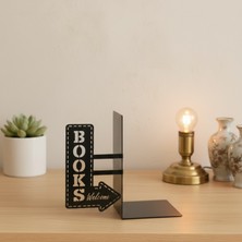 Artera Design Books Welcome Yazılı Metal Dekoratif Kitap Tutucu