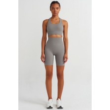 COMEUP Toparlayıcı Biker Şort Çöl Grisi