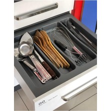 Feyza Design Çekmece Içi Kepçelik Gri, 50/40 cm Kesilebilir, Kullanışlı ve Şık Tasarım