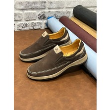 Deri Tarz Hakiki Nubuk Deri Ortopedik Rahat Hafif Yumuşak Ekinci Erkek Ayakkabı